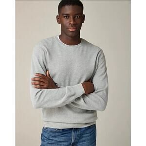 J Crew Cotton Pique Stitch Crewneck Pullover Sweater US Men's XL